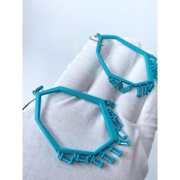 Karen Scott, Tomas , Crystal Turquoise Earrings, Authenic - Picture 9 of 11